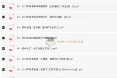 冲刺2025中考：各科必备精选资料合集