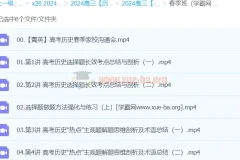 褚润2024高三高考历史春季班课程