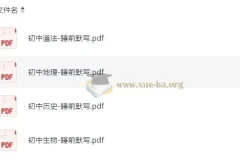 初中小四门（道法、地理、历史、生物）睡前默写资料