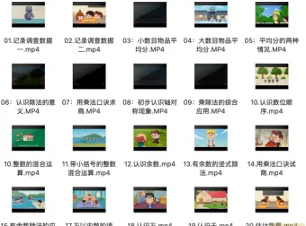 清华附小1 – 6年级全套数学课程（人教版+北师版）