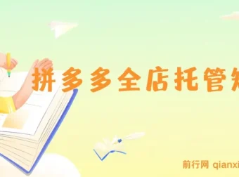 拼多多全店托管矩阵课：盈利动销玩法与高效计划设置，提升店铺效益