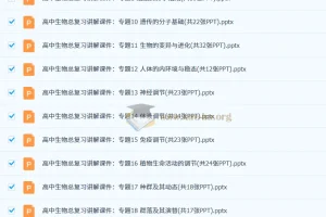 高考二轮：高中生物学专题复习通用版课件