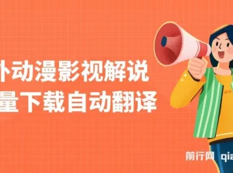 国外动漫影视解说批量下载自动翻译项目：纯搬运稳定过原创，小白也能上手