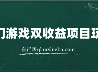 热门游戏双收益项目玩法，实操可获可观收益