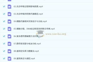 2025高三高考生物金晶技巧提升课程