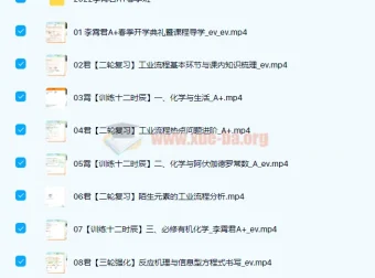 2022高三高考化学李霄君A+班春季班