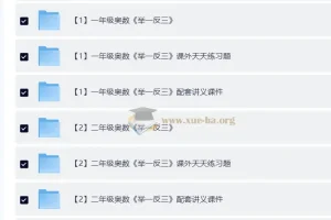1-6年级小学奥数举一反三全套教程：视频+课件+练习