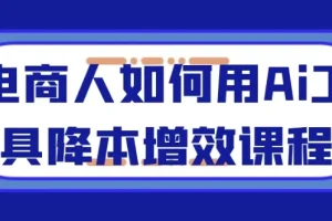 电商人如何用AI工具降本增效课程