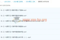 2024高三高考生物徐京暑假班课程