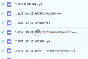 朝鲜阳高二物理A+秋季班与寒假班课程