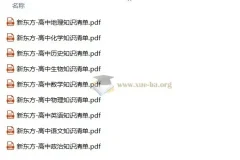 新东方高中9科知识清单
