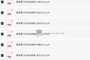 理想树《高考复习阶段检测卷·全九科 (2025春) 》