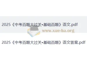 2025中考语文·百题大过关（基础百题）