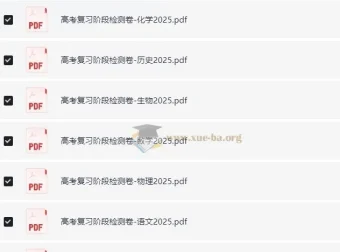 理想树《高考复习阶段检测卷·全九科 (2025春) 》