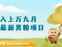 九月份最新男粉项目：日引500+色粉，日收款1000+