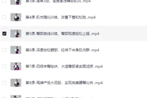 12节在家练出性感蜜桃臀课程：让臀部圆紧翘