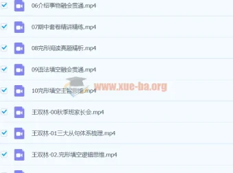 2024高三高考英语王双林一轮秋季班