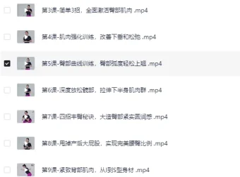 12节在家练出性感蜜桃臀课程：让臀部圆紧翘