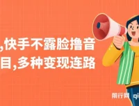 抖音、快手不露脸撸音浪项目：多种变现路径课程