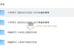 小学语文1 – 6年级上下册知识梳理资料