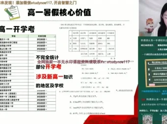 马旭悦讲2024 – 2025高一化学必修一系统课：氧化还原/离子反应/元素周期律