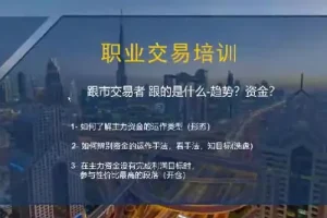 交易员系统操盘课：职业操盘手交易培训