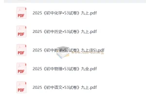 初中53试卷九年级上七科合集