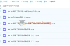 高二生物寒假班课程 – 马阳洋