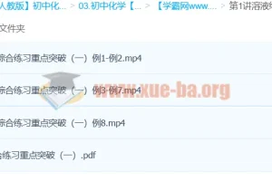 中考化学溶液综合练习重点突破课程【2讲 陈潭飞】