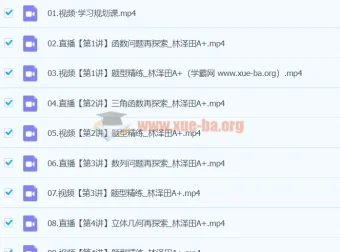 2024高三高考数学林泽田A+寒假班