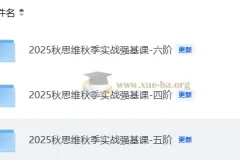 小学数学思维秋季实战强基课4 – 6阶（2025年秋季）