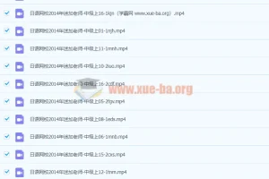 早道日语迷加老师日语中级上视频教程