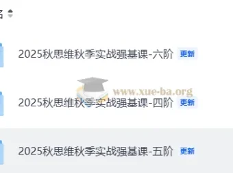 小学数学思维秋季实战强基课4 – 6阶（2025年秋季）
