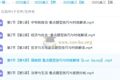 周峤矞高三高考政治密训班