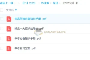 徐迅新高一数学目标双一流班