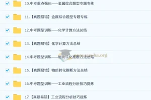 陈潭飞初三化学中考培训班（春下·全国版·A+）