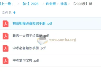徐迅新高一数学目标双一流班