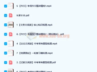 何铮铮三位一体中考语文读写满分班