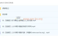 张元振2024高三高考生物密训班