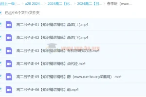 吕子正2024高二化学春季班课程