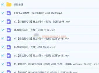 2023初三化学全国通用版寒假班课程（赵潇飞）