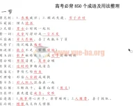 2022高考语文必背成语高效识记及用法整理资料