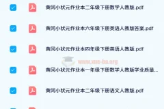 2024春黄冈小状元作业本