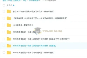 2025新高考历史一轮复习资料