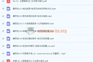 2022初三物理暑假尖端班课程（廉思佳主讲）