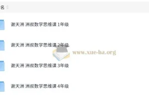 谢天洲洲叔小学数学思维课（1 – 4年级）