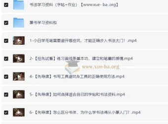 熊伟零基础书法入门课