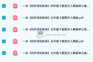 一本小学同步培优新卷（人教版下册）