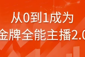从0到1成为金牌全能主播2.0课程