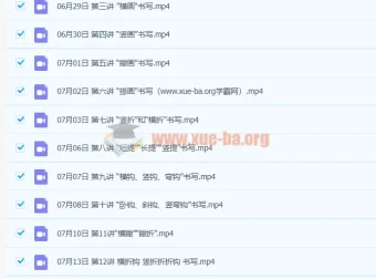 神M硬笔书法74节视频课程